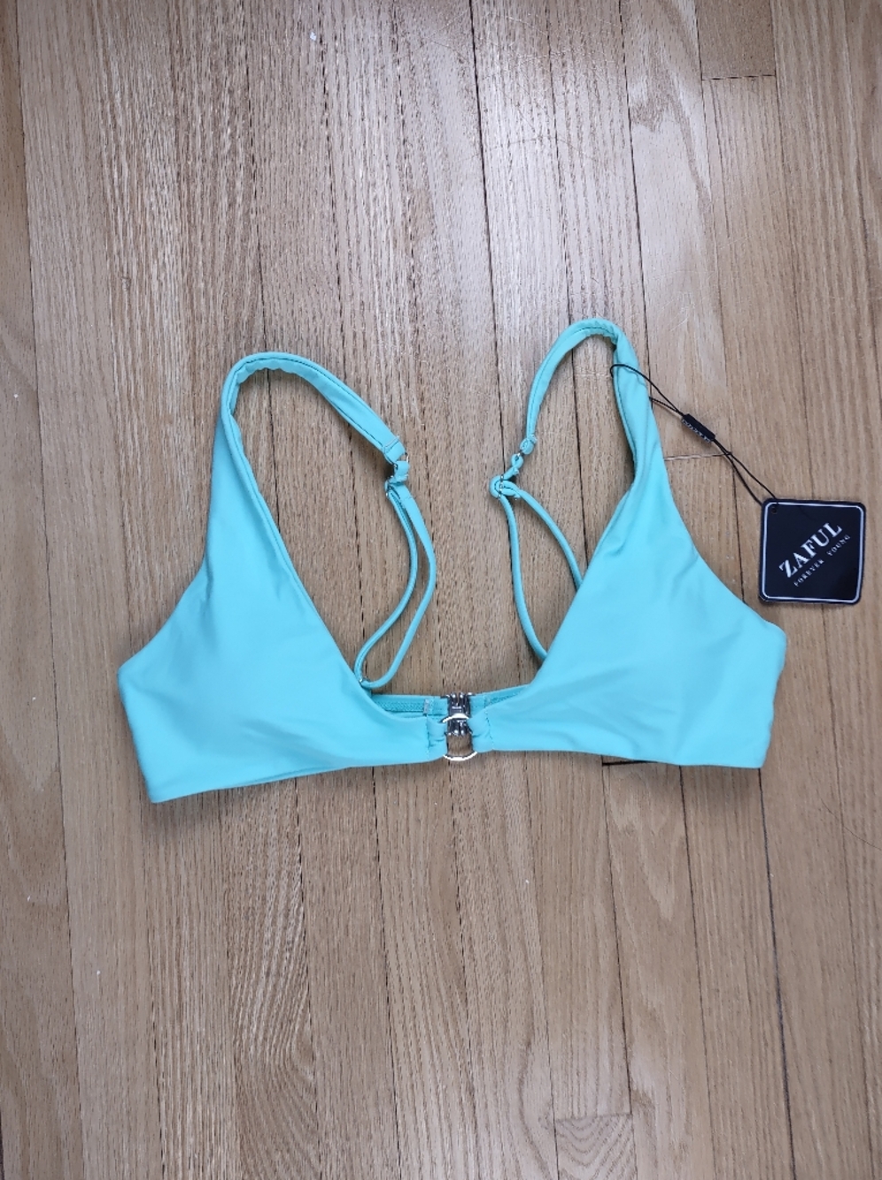 Zaful Aqua Bikini Top with Tag